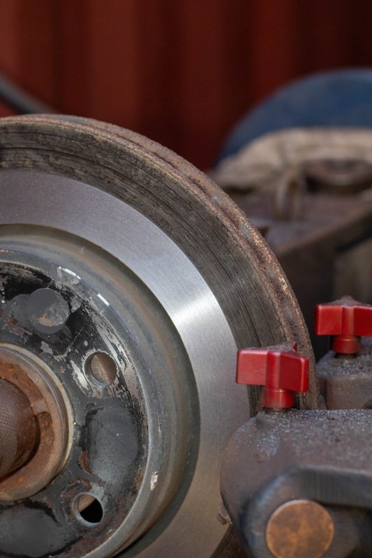 Freshly resurfaced brake rotor