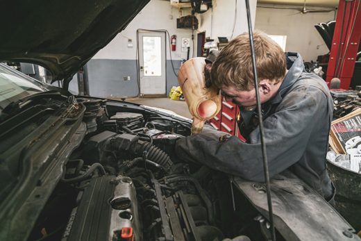 Engine bay repair under the hood