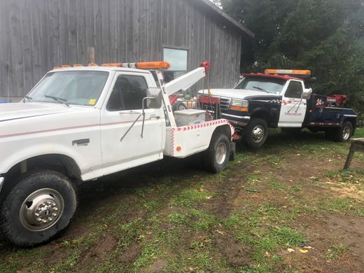 Two Auto Solve wreckers at the shop